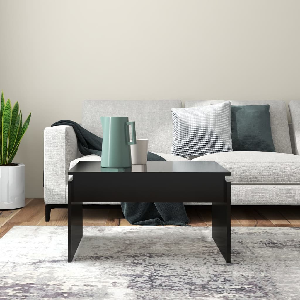 vidaXL Stolik kawowy, czarny, 68x50x38 cm, materiał drewnopochodny