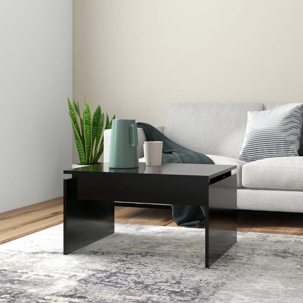 vidaXL Stolik kawowy, czarny, 68x50x38 cm, materiał drewnopochodny