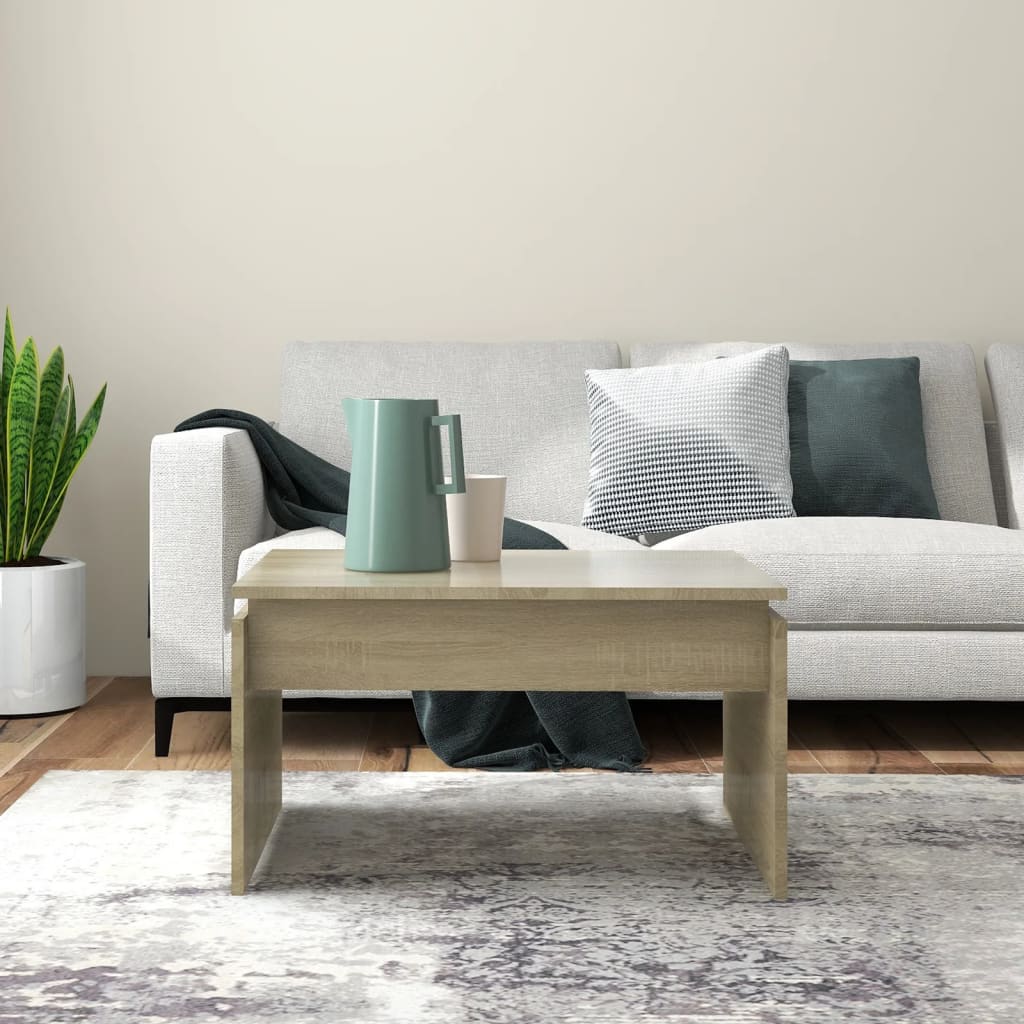 vidaXL Stolik kawowy, dąb sonoma, 68x50x38 cm, materiał drewnopochodny