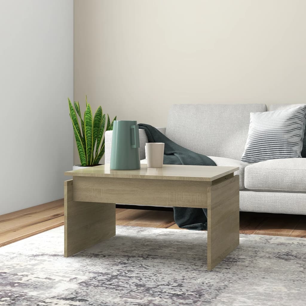 vidaXL Stolik kawowy, dąb sonoma, 68x50x38 cm, materiał drewnopochodny