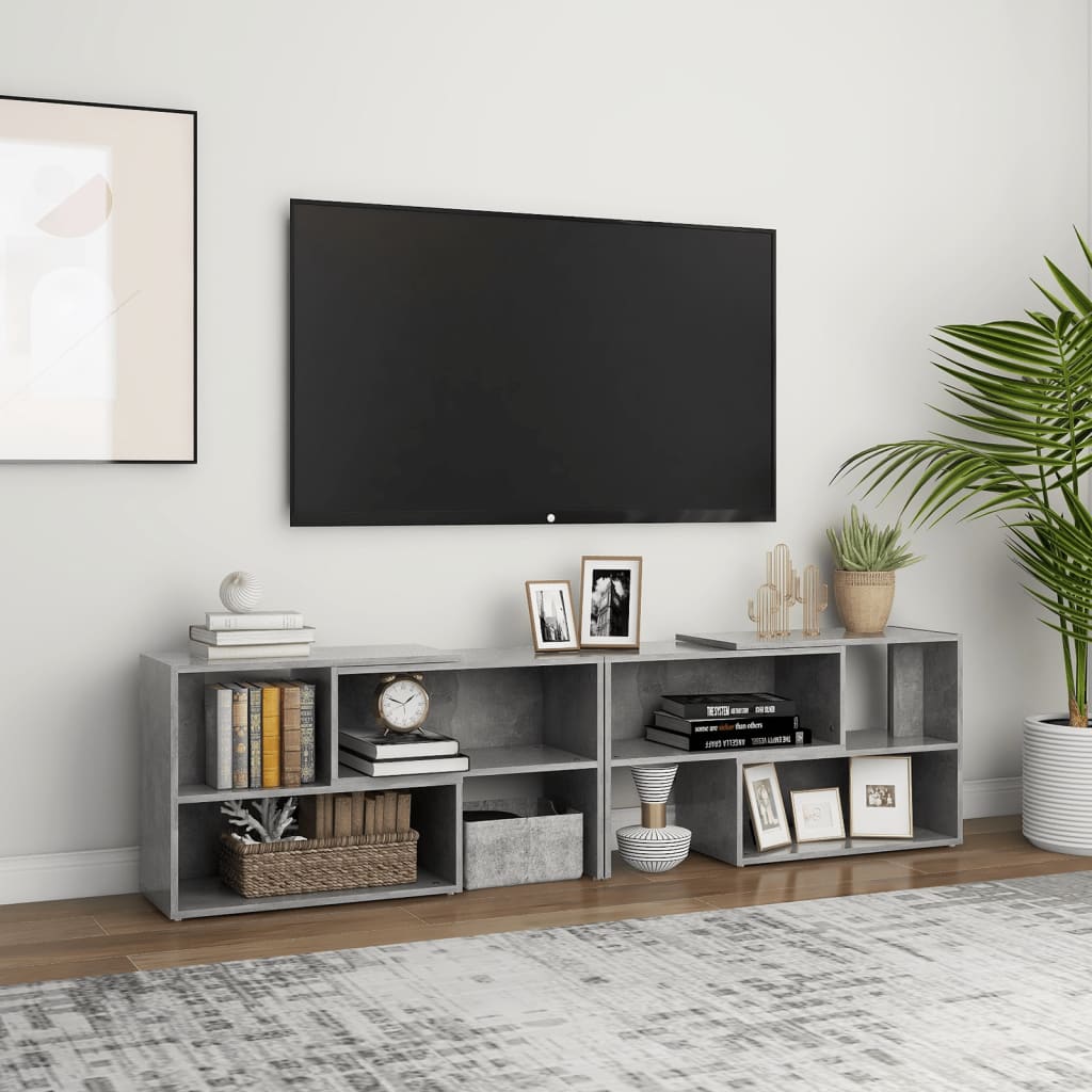 vidaXL Szafka pod TV, szarość betonu, 149x30x52 cm