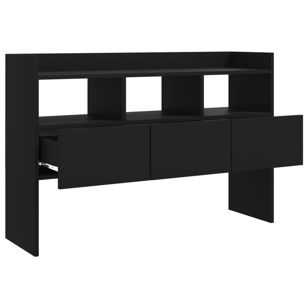 vidaXL Szafka, czarna, 105x30x70 cm, materiał drewnopochodny