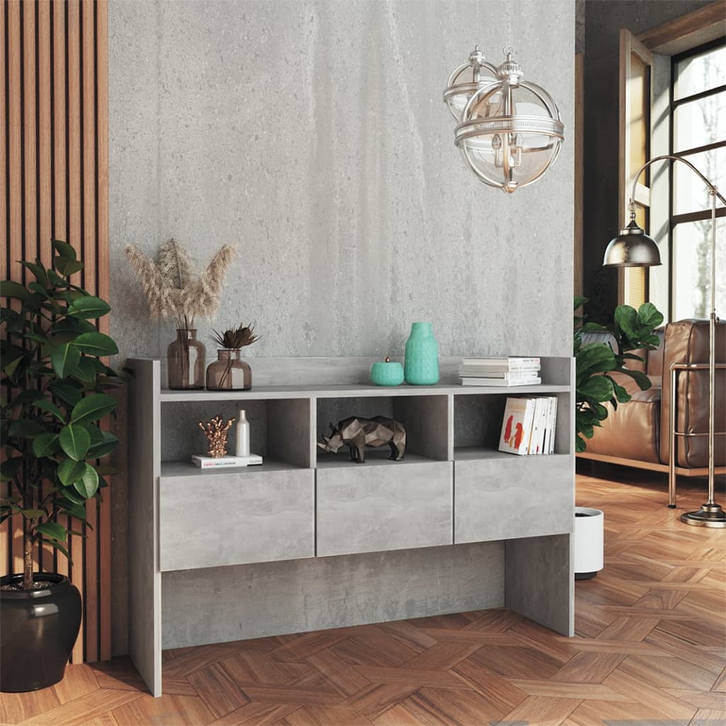 vidaXL Szafka, szarość betonu, 105x30x70 cm, materiał drewnopochodny