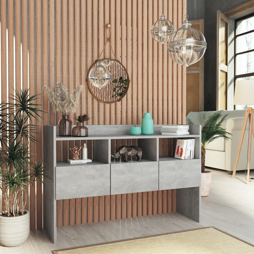 vidaXL Szafka, szarość betonu, 105x30x70 cm, materiał drewnopochodny