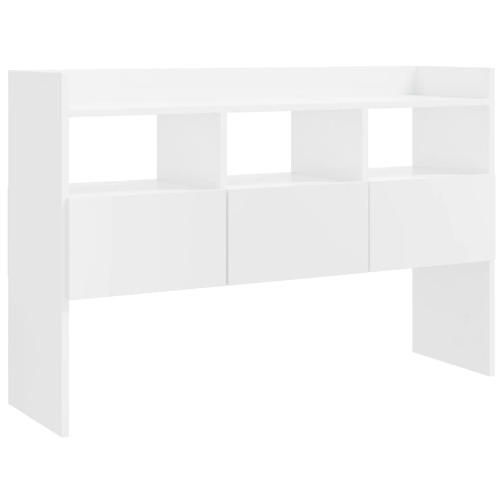 vidaXL Szafka, biała z połyskiem, 105x30x70cm, materiał drewnopochodny