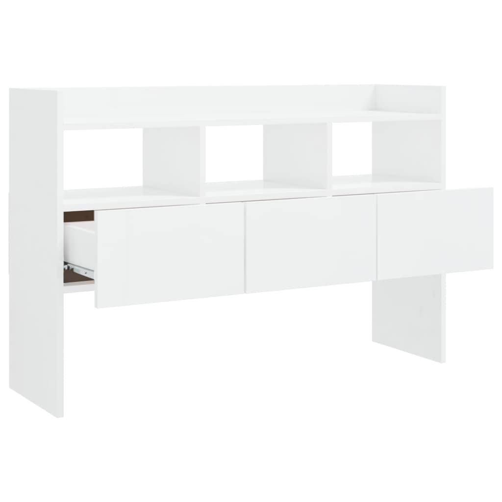 vidaXL Szafka, biała z połyskiem, 105x30x70cm, materiał drewnopochodny
