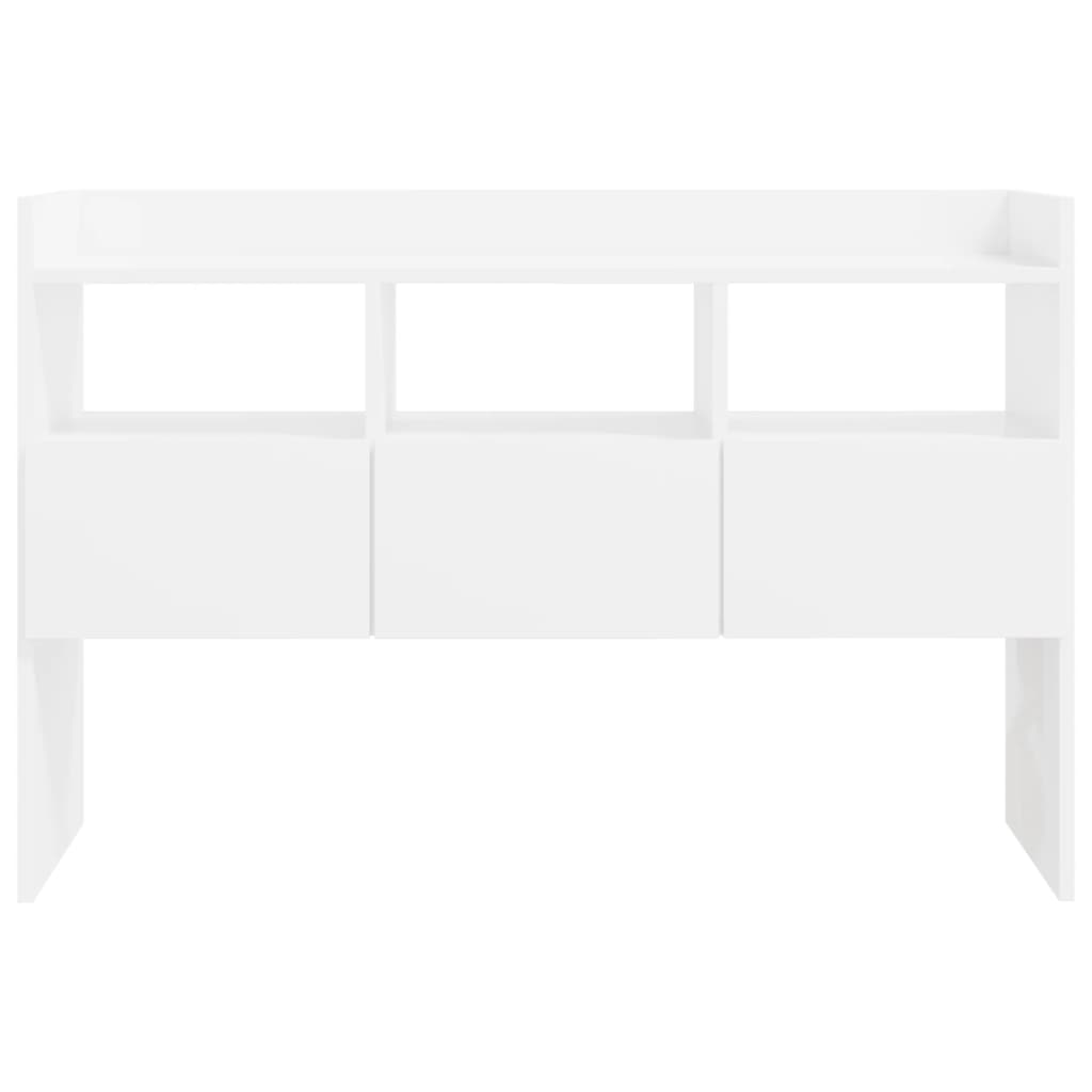 vidaXL Szafka, biała z połyskiem, 105x30x70cm, materiał drewnopochodny