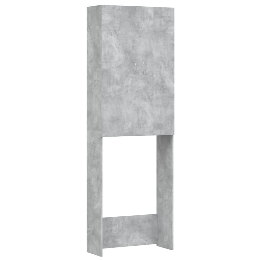 vidaXL Szafka na pralkę, szarość betonu, 64 x 25,5 x 190 cm