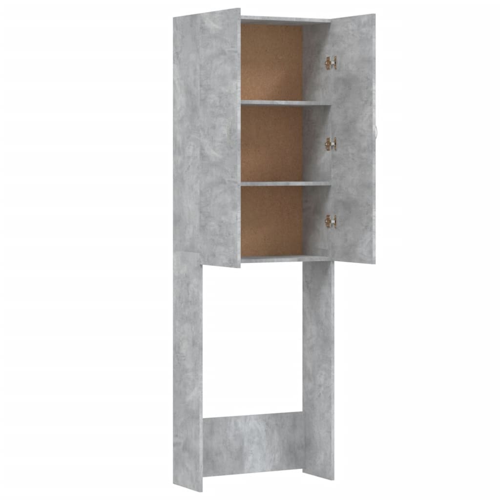 vidaXL Szafka na pralkę, szarość betonu, 64 x 25,5 x 190 cm