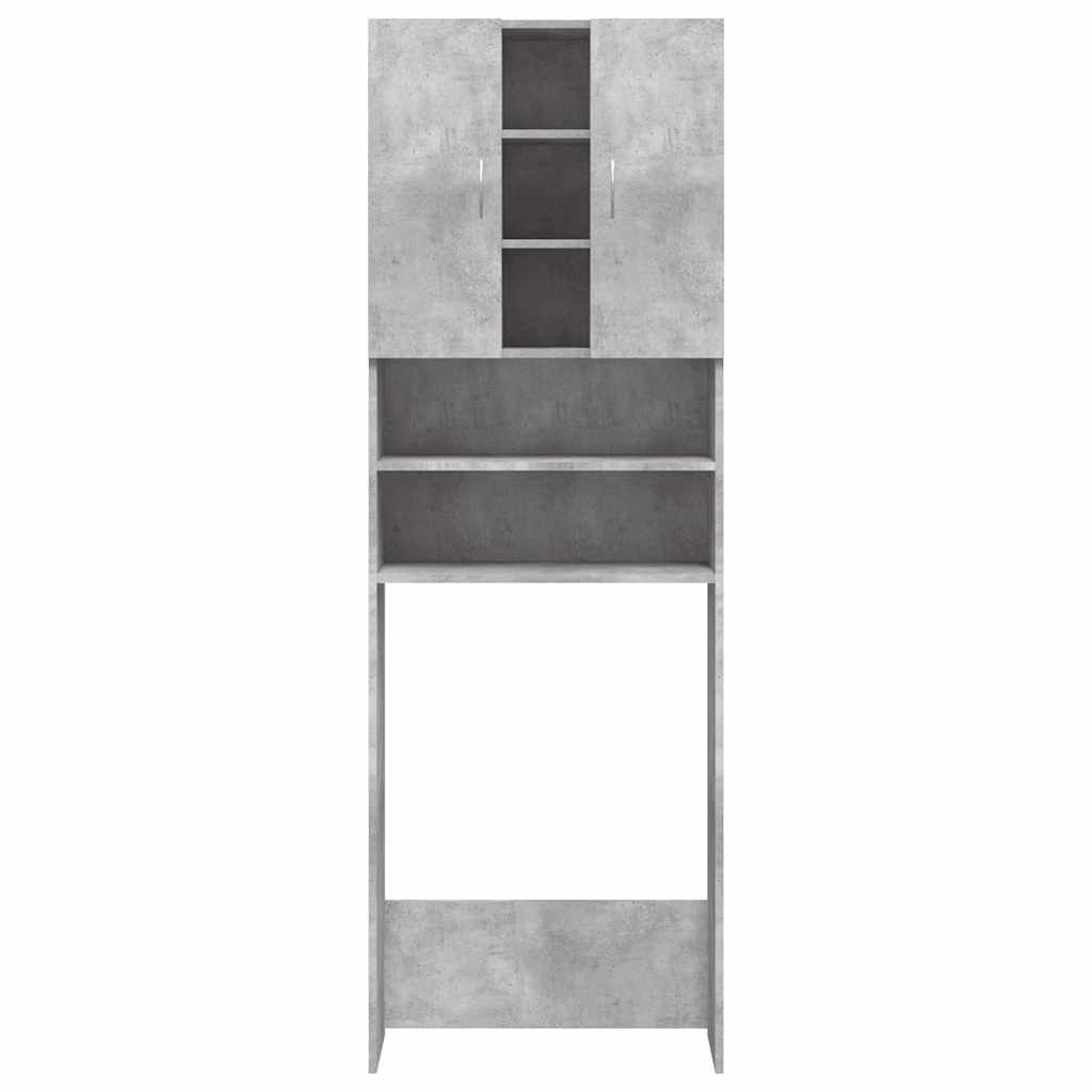 vidaXL Szafka na pralkę, szarość betonu, 64 x 25,5 x 190 cm