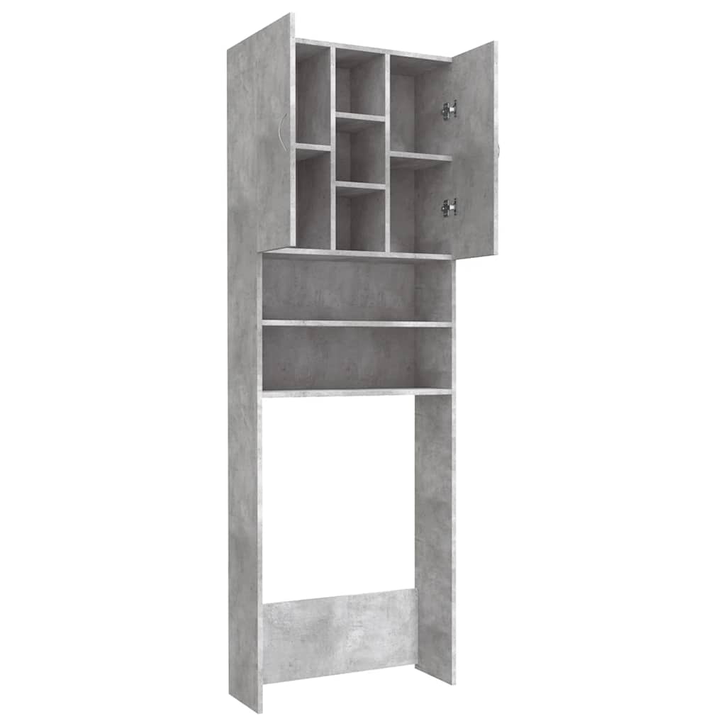 vidaXL Szafka na pralkę, szarość betonu, 64 x 25,5 x 190 cm