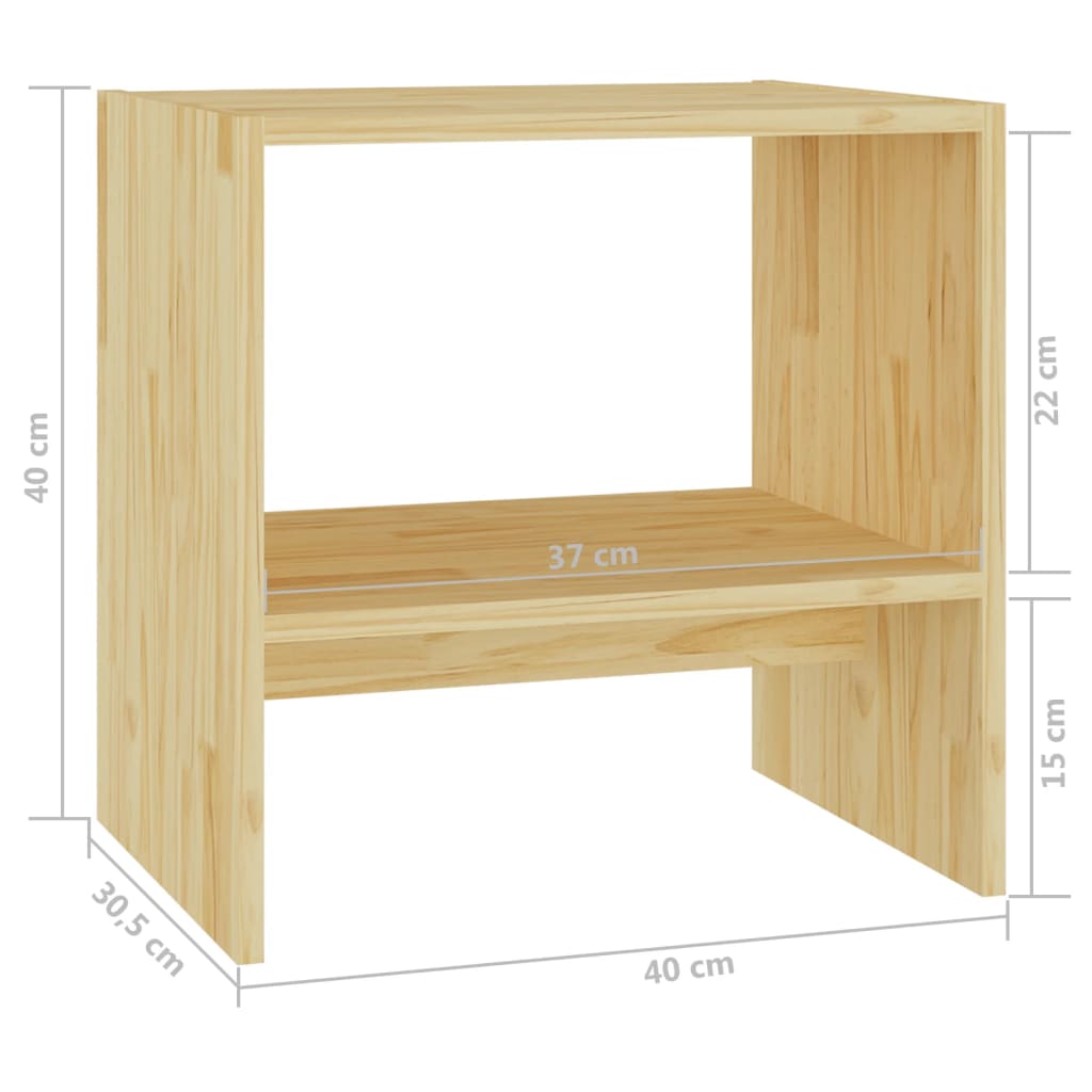 vidaXL Szafki nocne, 2 szt., 40x30,5x40 cm, lite drewno sosnowe
