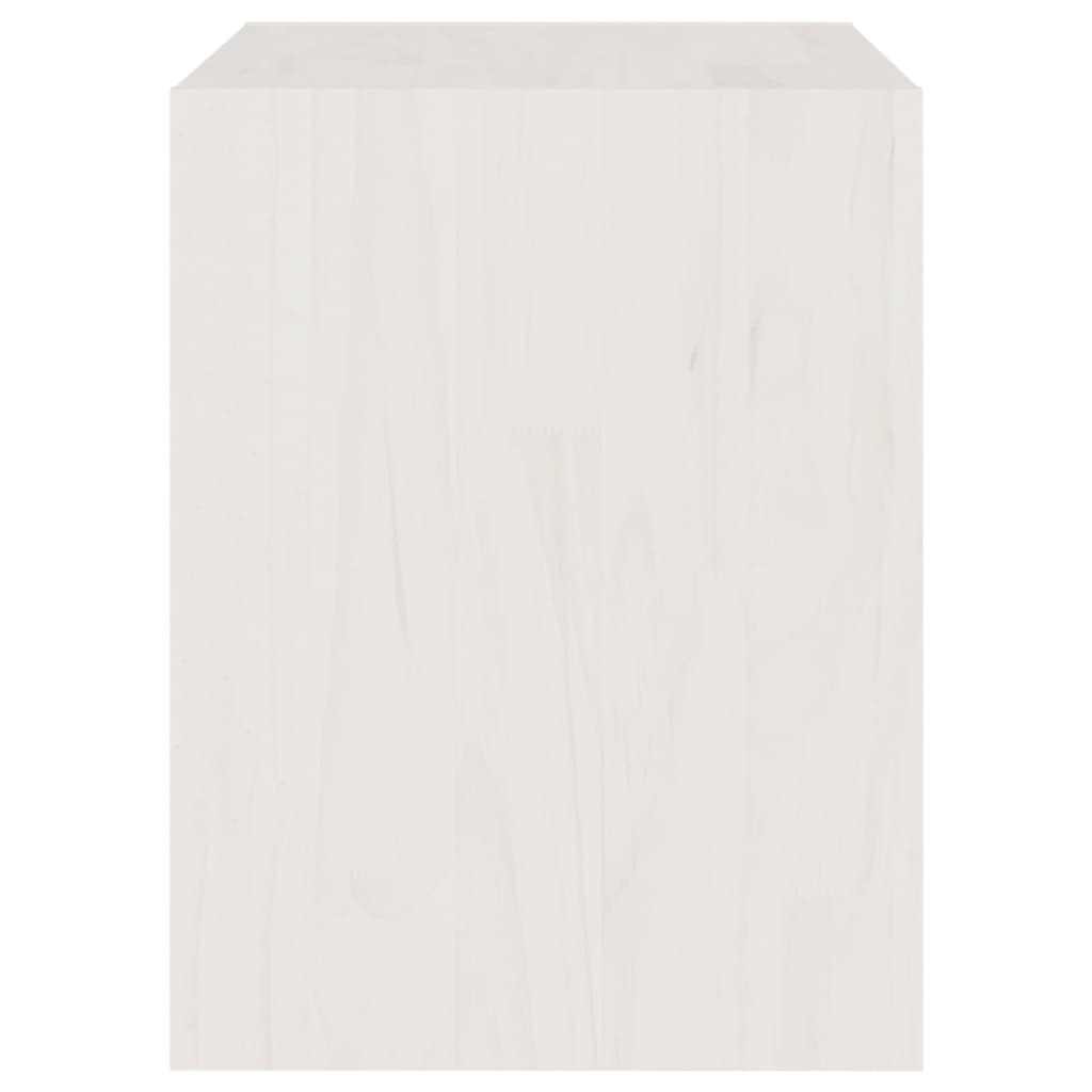 vidaXL Szafki nocne, 2 szt., białe, 40x30,5x40 cm, lite drewno sosnowe