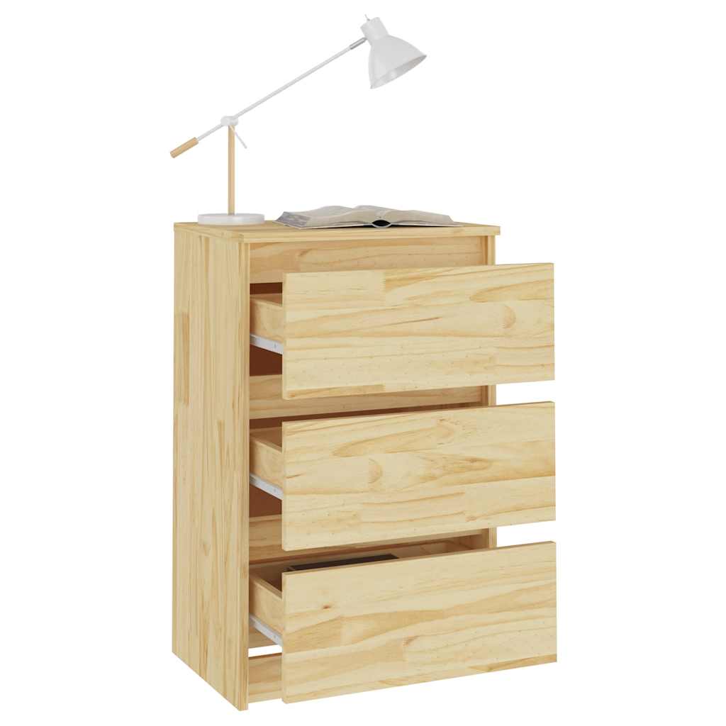 vidaXL Szafka nocna, 40x29,5x64 cm, lite drewno sosnowe