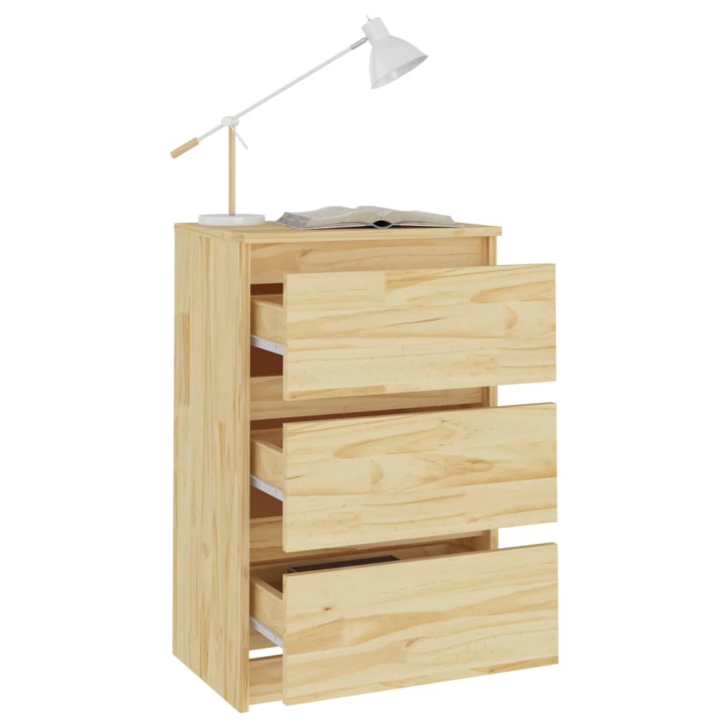 vidaXL Szafki nocne, 2 szt., 40x29,5x64 cm, lite drewno sosnowe