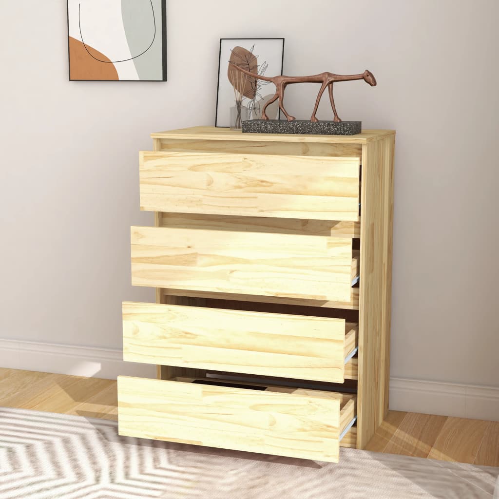 vidaXL Komoda, 60x36x84 cm, lite drewno sosnowe