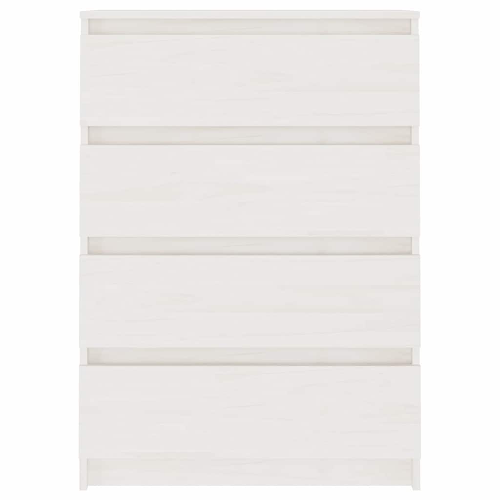 vidaXL Komoda, biała, 60x36x84 cm, lite drewno sosnowe