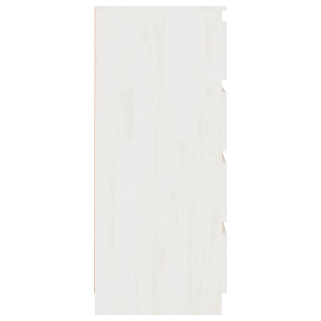 vidaXL Komoda, biała, 60x36x84 cm, lite drewno sosnowe