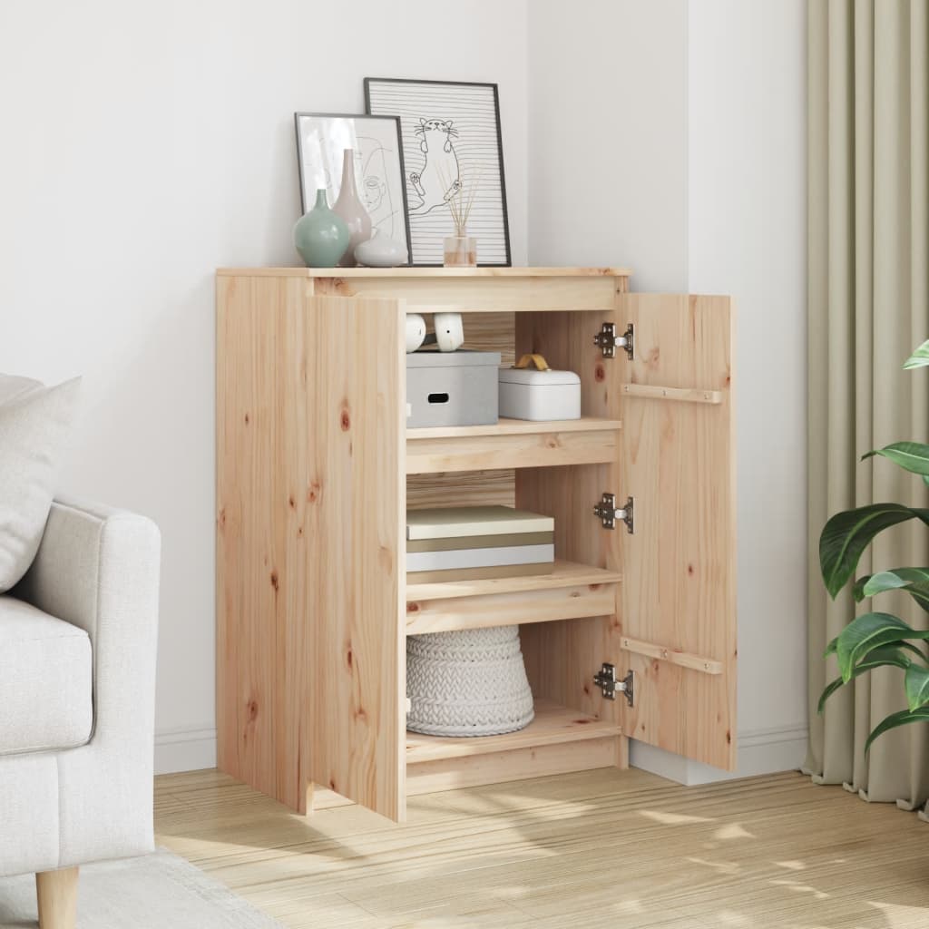 vidaXL Szafka, 60x36x84 cm, lite drewno sosnowe