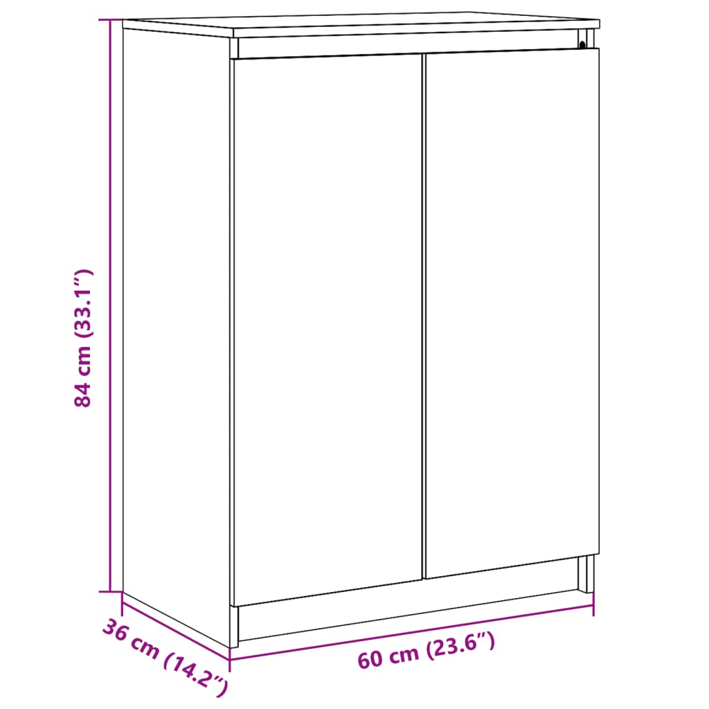 vidaXL Szafka, 60x36x84 cm, lite drewno sosnowe