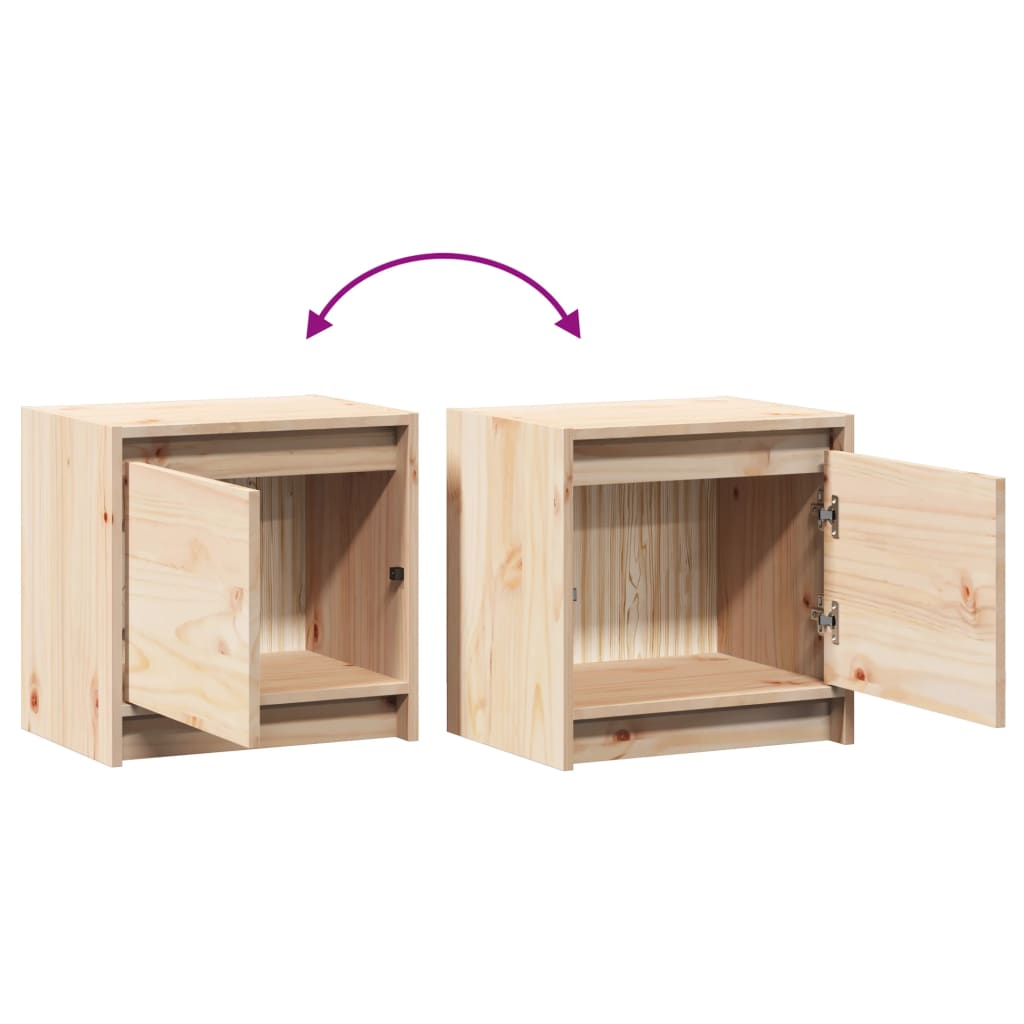 vidaXL Szafka nocna, 40x30,5x40 cm, lite drewno sosnowe