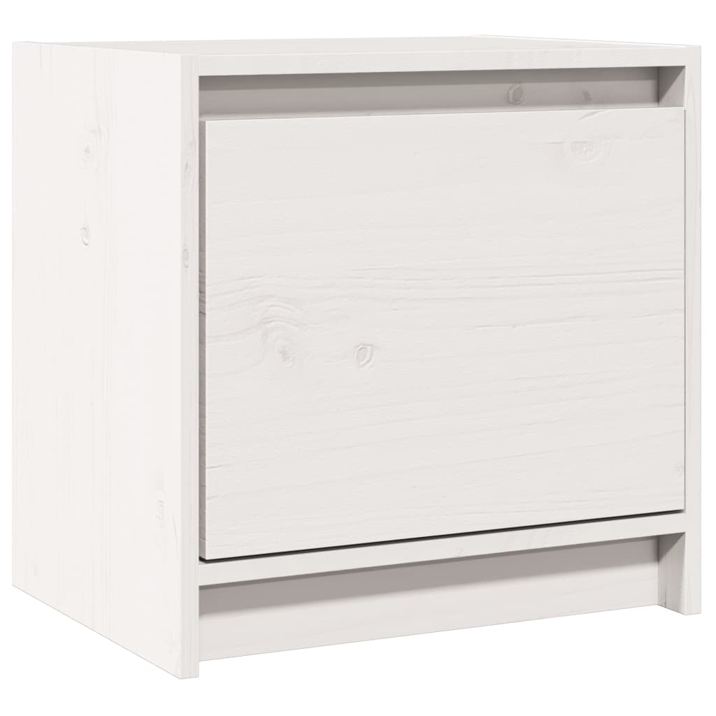 vidaXL Szafka nocna, biała, 40x30,5x40 cm, lite drewno sosnowe