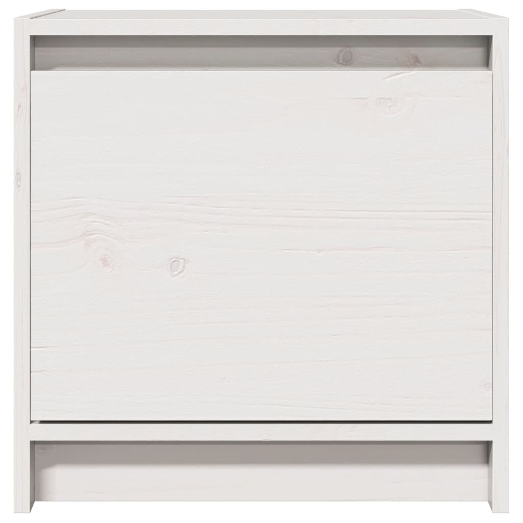 vidaXL Szafka nocna, biała, 40x30,5x40 cm, lite drewno sosnowe