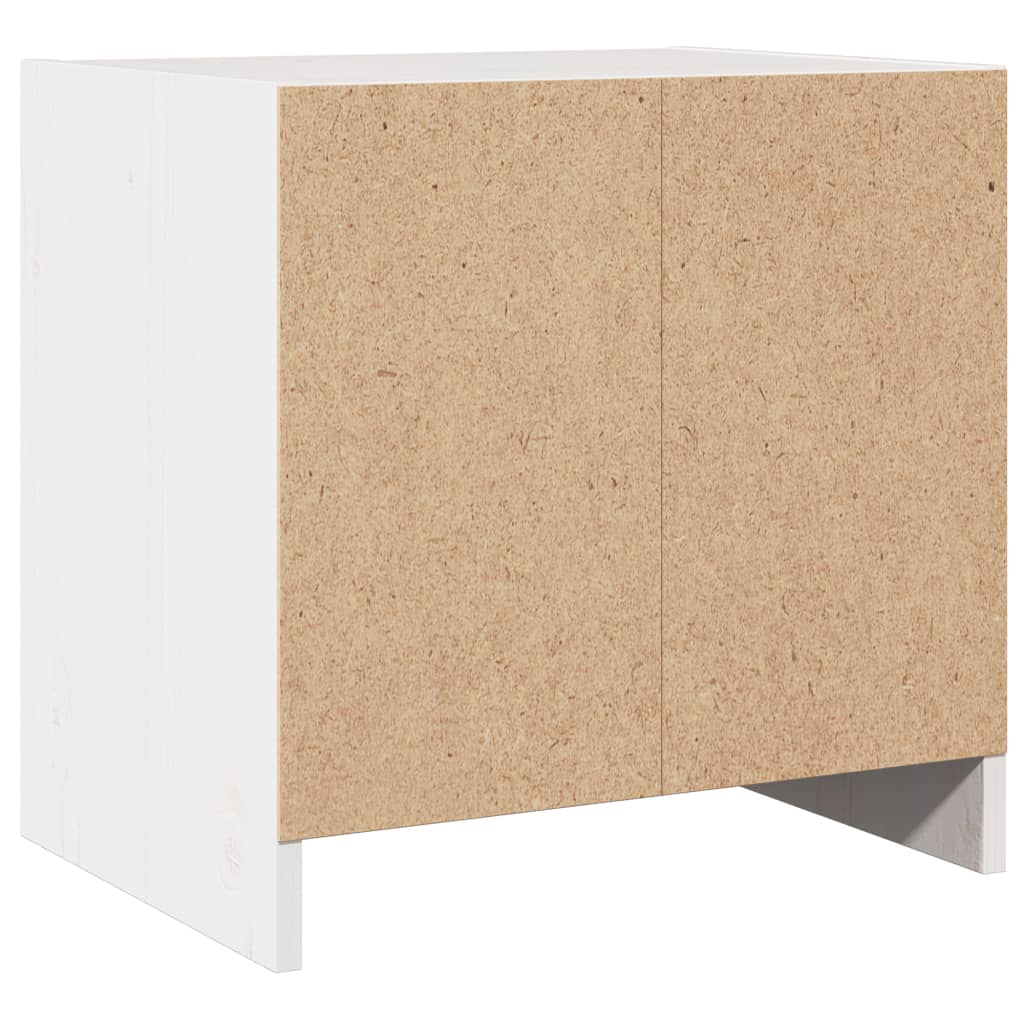 vidaXL Szafki nocne, 2 szt., białe, 40x30,5x40 cm, lite drewno sosnowe
