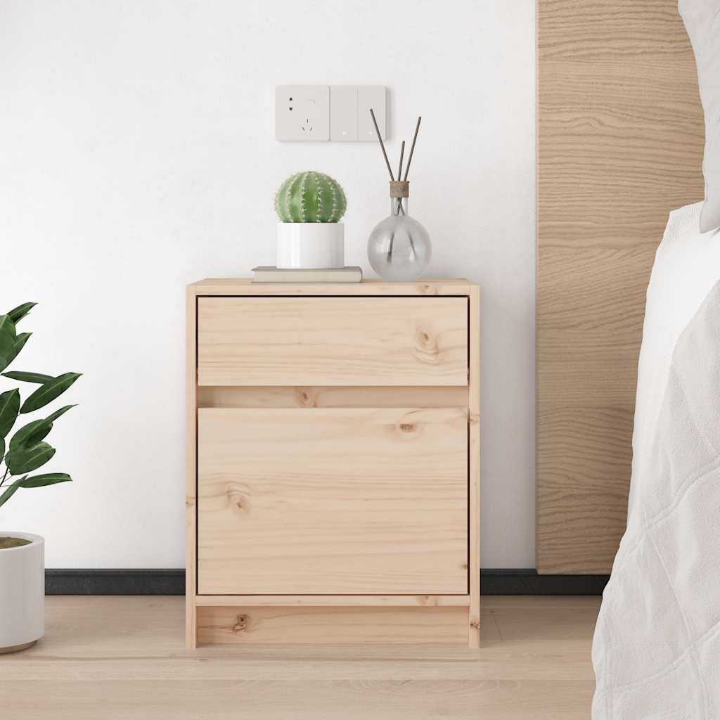vidaXL Szafka nocna, 40x31x50 cm, lite drewno sosnowe