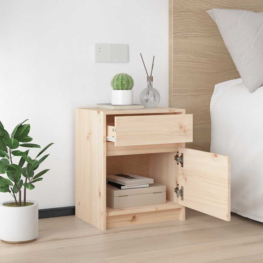 vidaXL Szafka nocna, 40x31x50 cm, lite drewno sosnowe