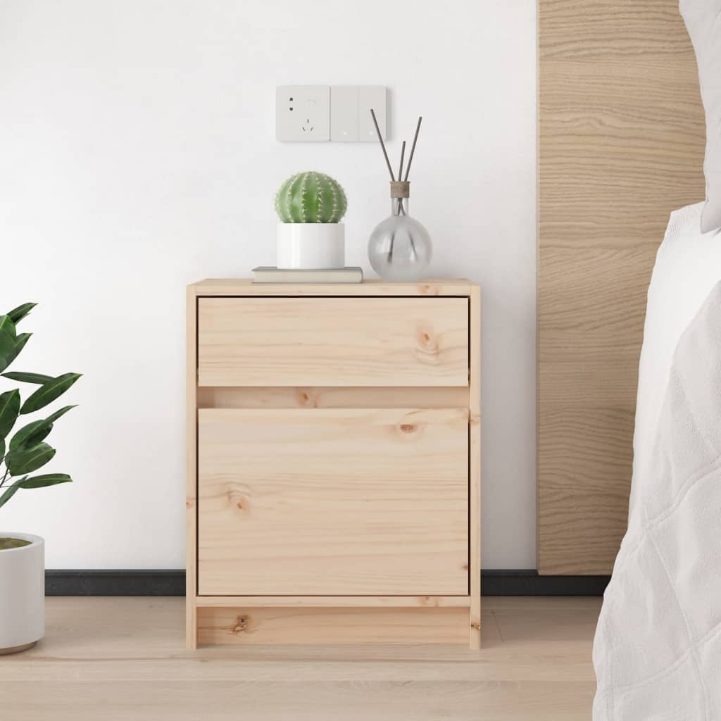 vidaXL Szafki nocne, 2 szt., 40x31x50 cm, lite drewno sosnowe
