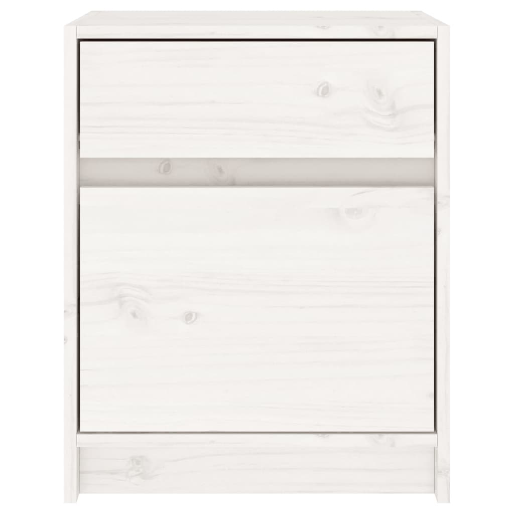 vidaXL Szafki nocne, 2 szt., białe, 40x31x50 cm, lite drewno sosnowe