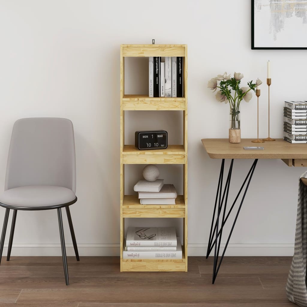 vidaXL Regał na książki/przegroda, 40x30x135,5 cm, lite drewno sosnowe