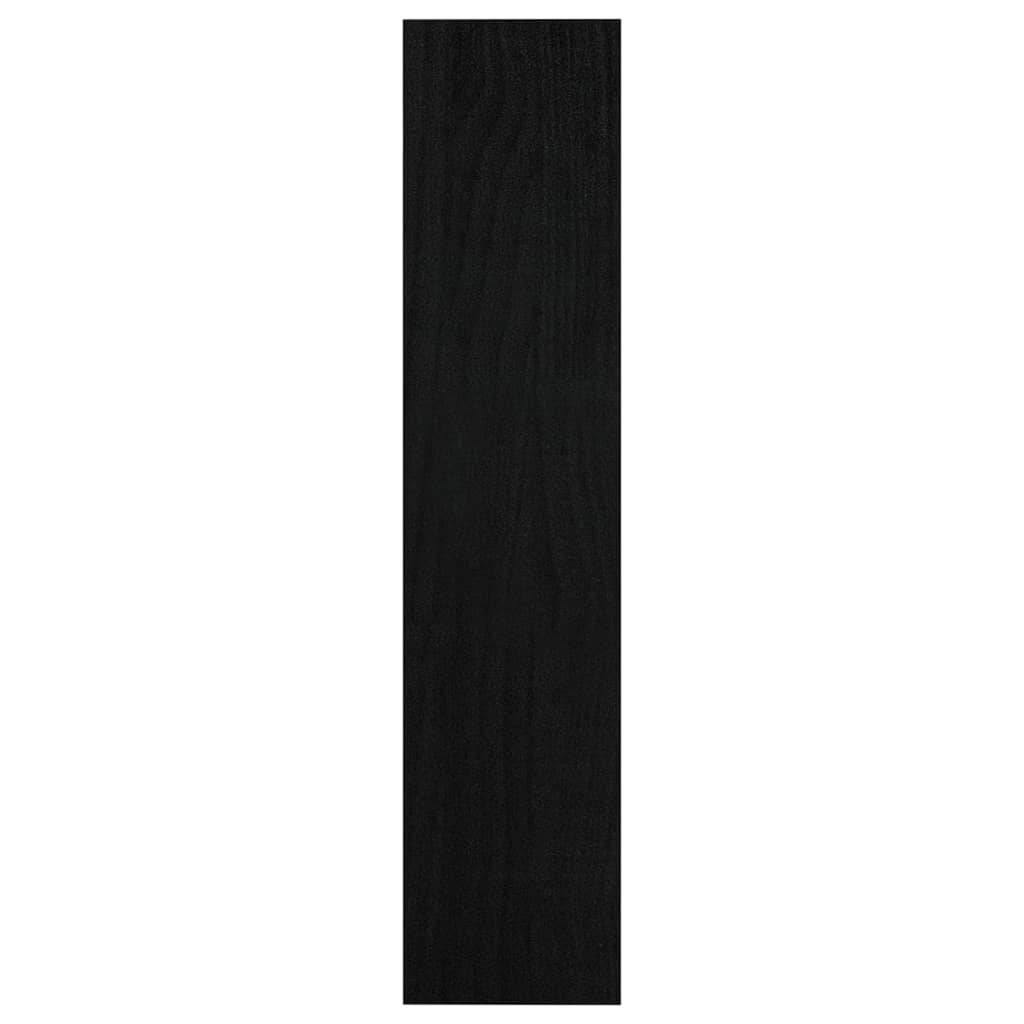 vidaXL Regał na książki/przegroda, czarny, 100x30x135,5 cm, sosnowy