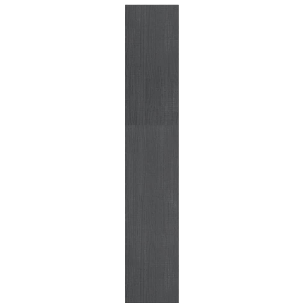 vidaXL Regał na książki/przegroda, szary, 100x30x167,5 cm, lita sosna