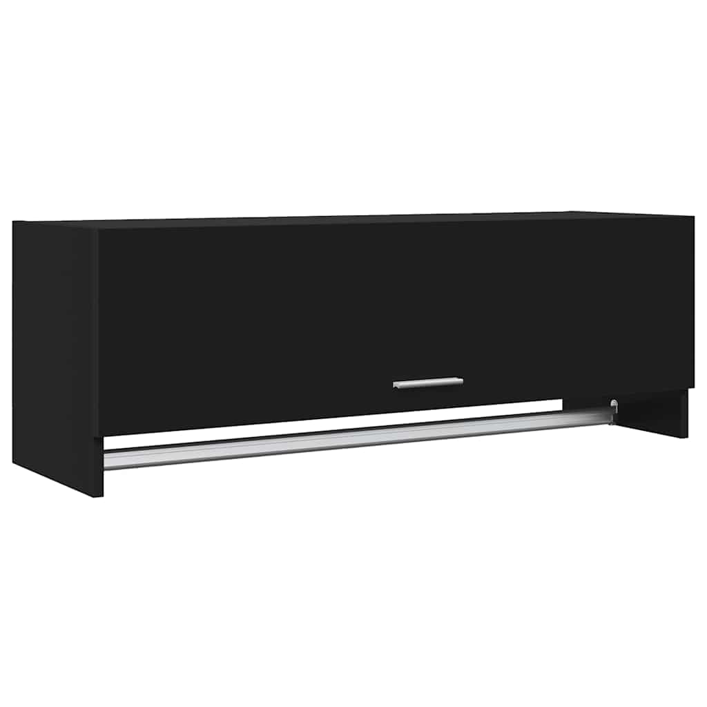 vidaXL Szafka, czarna, 100x32,5x35 cm, materiał drewnopochodny