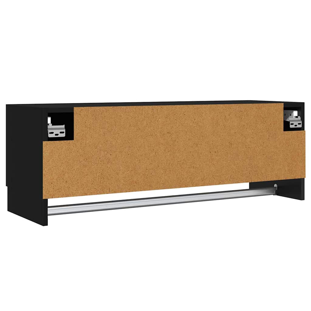 vidaXL Szafka, czarna, 100x32,5x35 cm, materiał drewnopochodny