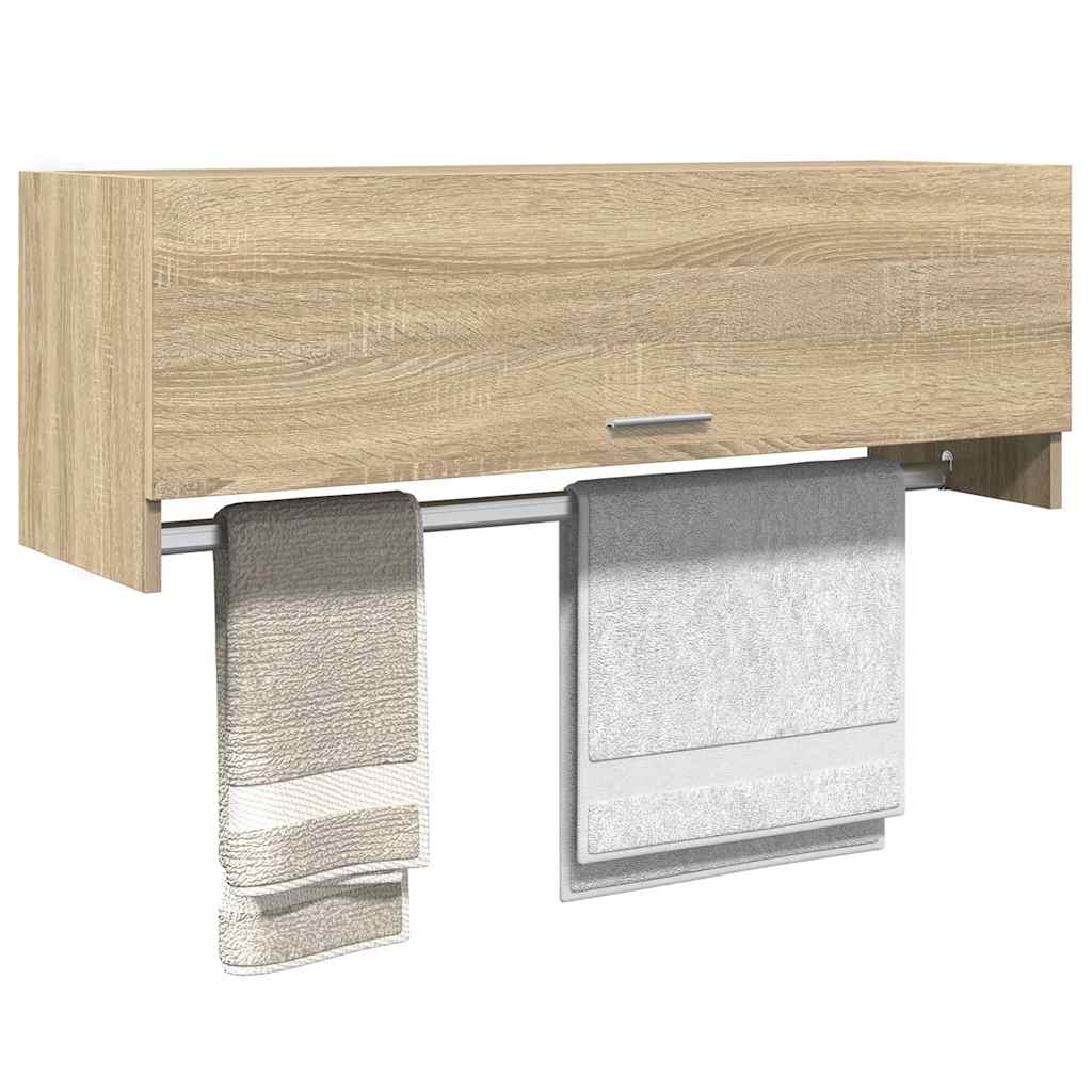 vidaXL Szafka, dąb sonoma, 100x32,5x35 cm, materiał drewnopochodny