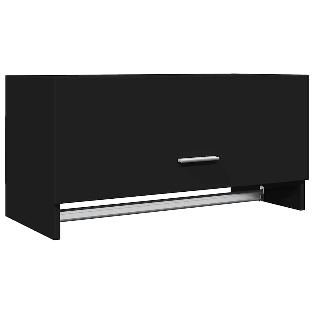 vidaXL Szafka, czarna, 70x32,5x35 cm, materiał drewnopochodny