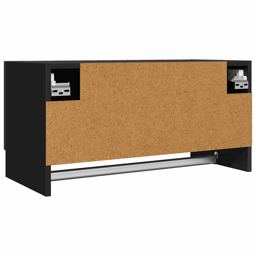 vidaXL Szafka, czarna, 70x32,5x35 cm, materiał drewnopochodny