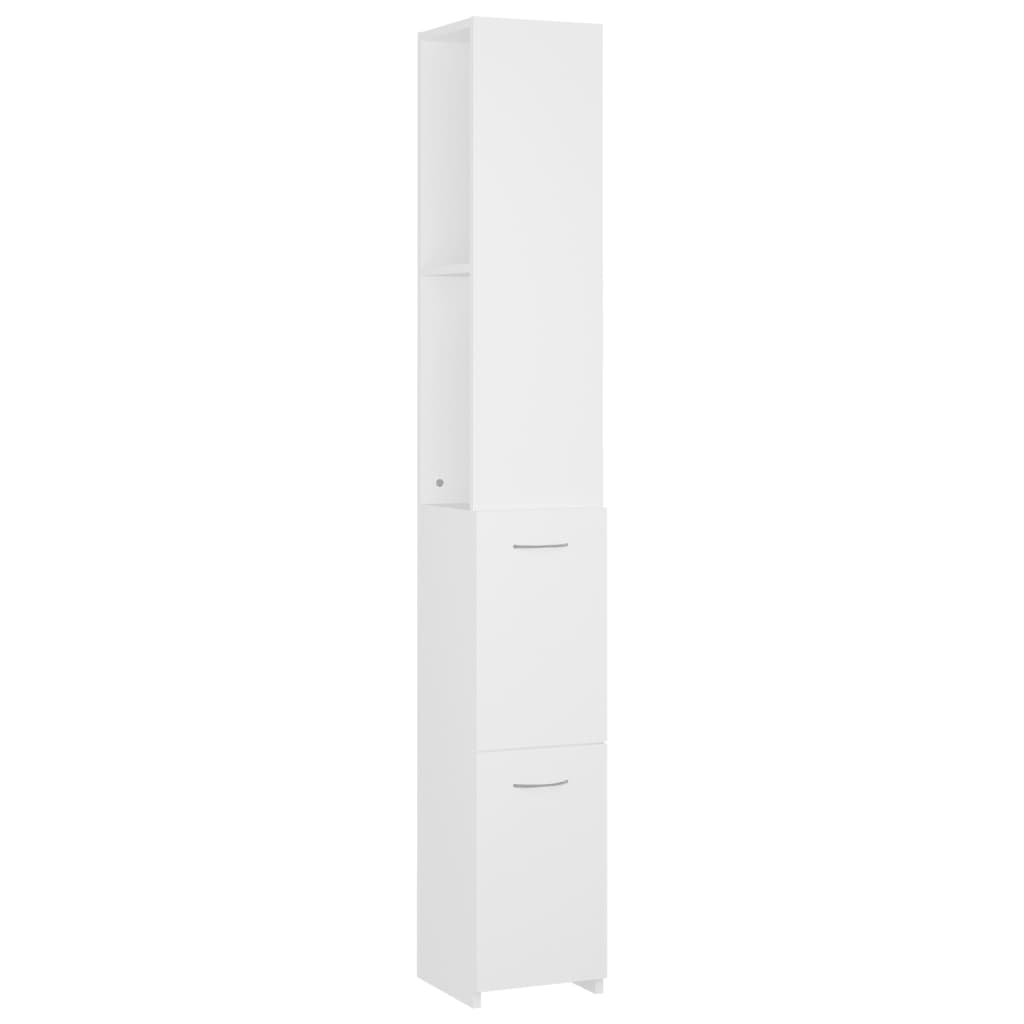 vidaXL Szafka łazienkowa, biała, 25x26,5x170cm materiał drewnopochodny