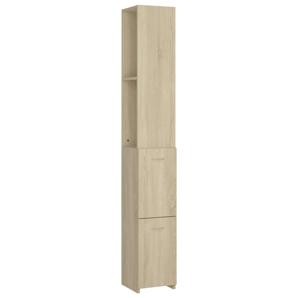 vidaXL Szafka łazienkowa, dąb sonoma, 25x26,5x170 cm