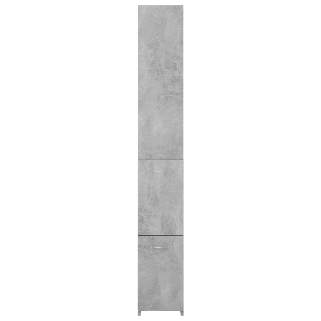 vidaXL Szafka łazienkowa, szarość betonu, 25x26,5x170 cm