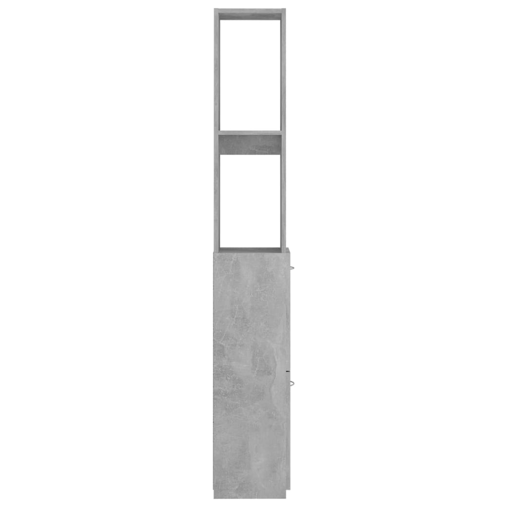 vidaXL Szafka łazienkowa, szarość betonu, 25x26,5x170 cm