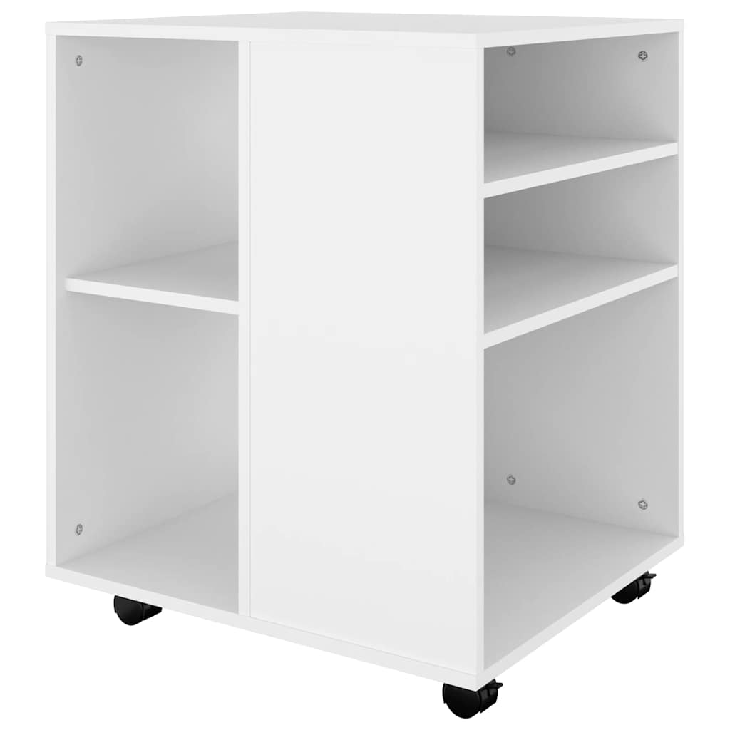 vidaXL Szafka na kółkach, biała, 60x53x72 cm, materiał drewnopochodny