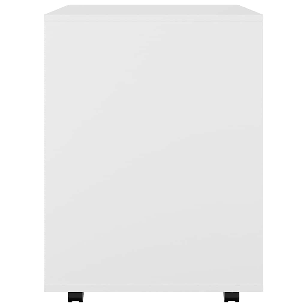 vidaXL Szafka na kółkach, biała, 60x53x72 cm, materiał drewnopochodny