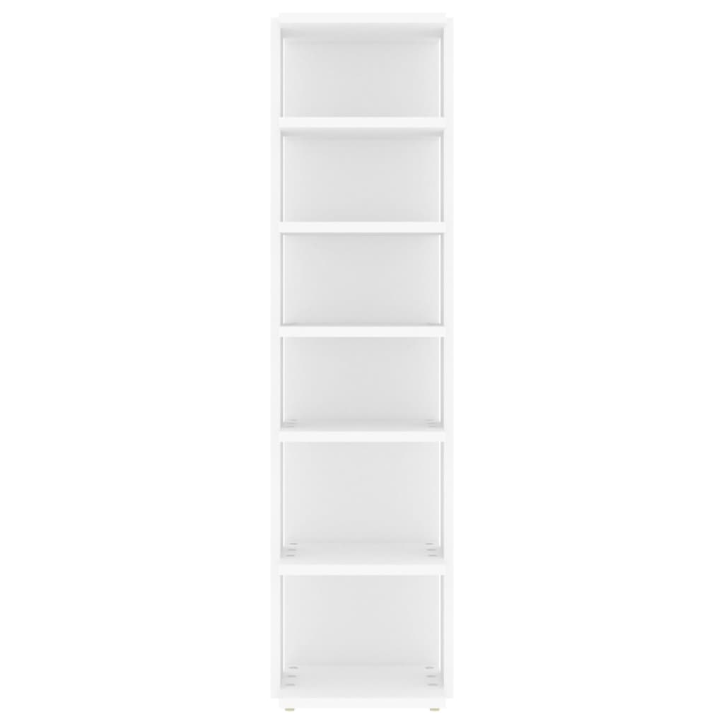 vidaXL Szafka na buty, biały, 27,5x27x102 cm, materiał drewnopochodny