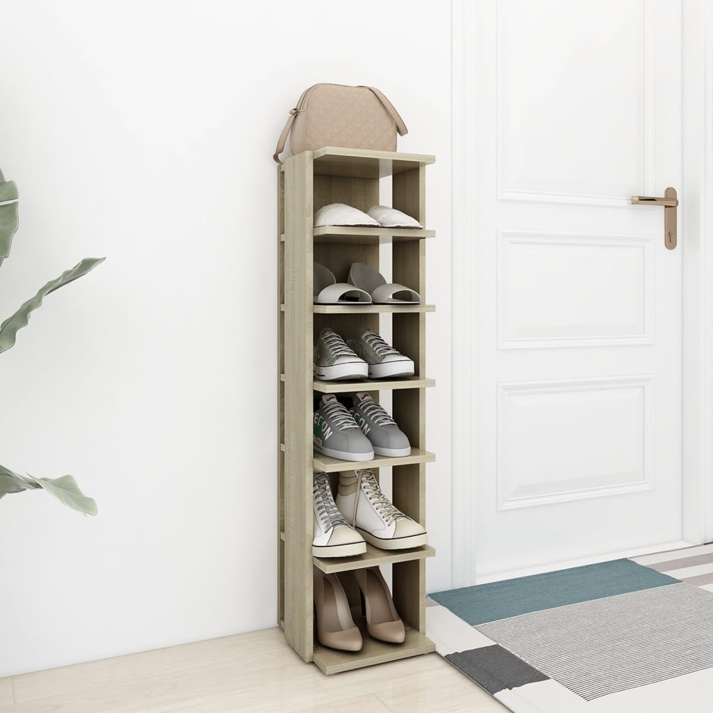 vidaXL Szafka na buty, dąb sonoma, 27,5x27x102 cm