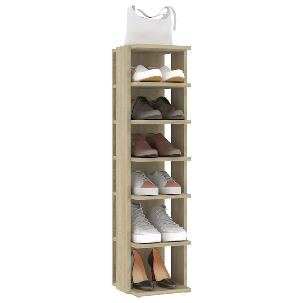 vidaXL Szafki na buty, 2 szt., dąb sonoma, 27,5x27x102 cm