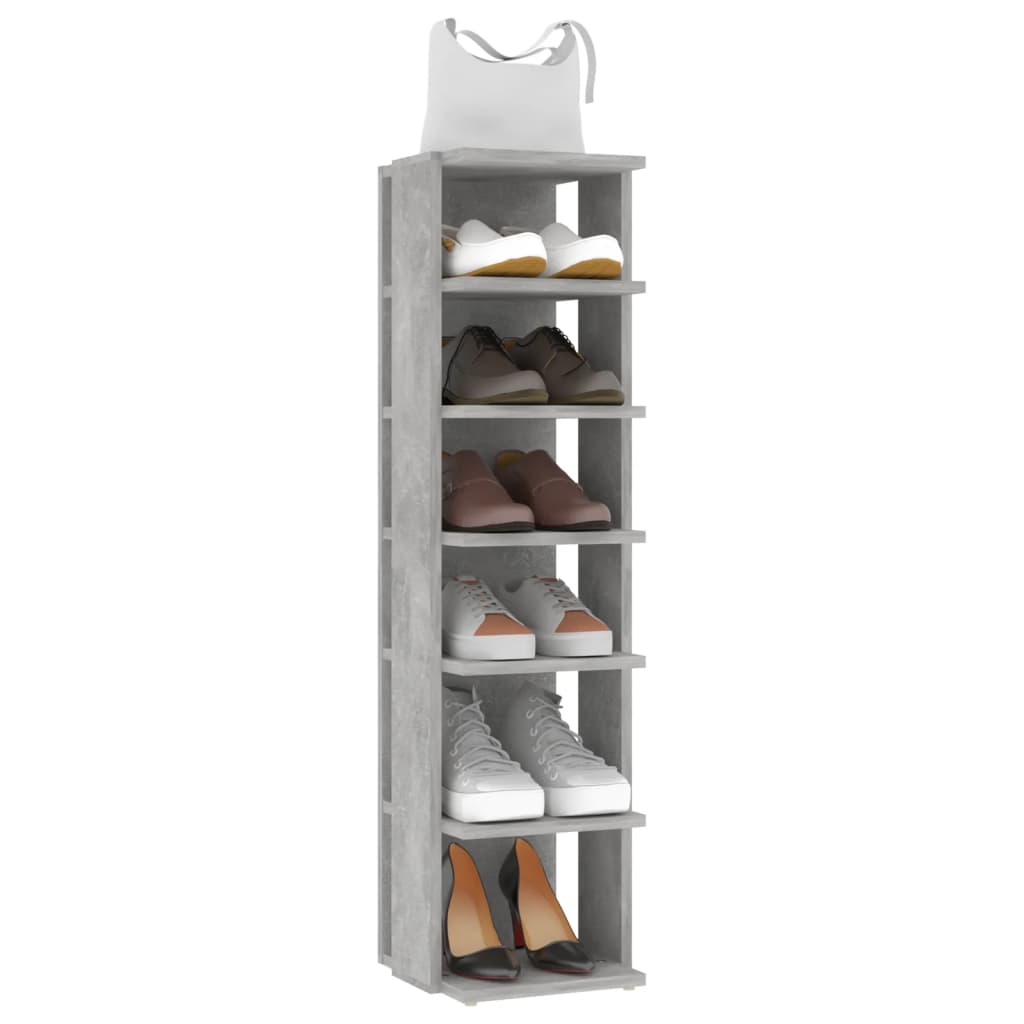 vidaXL Szafka na buty, szarość betonu, 27,5x27x102 cm
